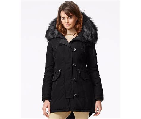 michael kors black parka